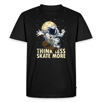 Skateboard skateboard skateur skateur astronaut - T-shirt Premium bio Homme - noir - Devant - Nico (187cm)
