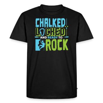 Escalader la roche - T-shirt Premium bio Homme - noir - Devant - Nico (187cm)