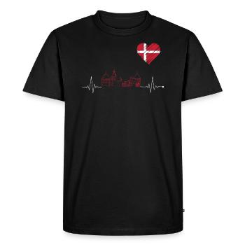 Danemark Skyline - T-shirt Premium bio Homme - noir - Devant - Nico (187cm)