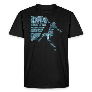 Bouldern - T-shirt Premium bio Homme - noir - Devant - Nico (187cm)