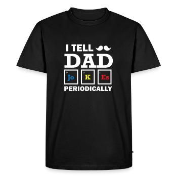 Drôle de père blagues physique chimie Jokes - T-shirt Premium bio Homme - noir - Devant - Nico (187cm)