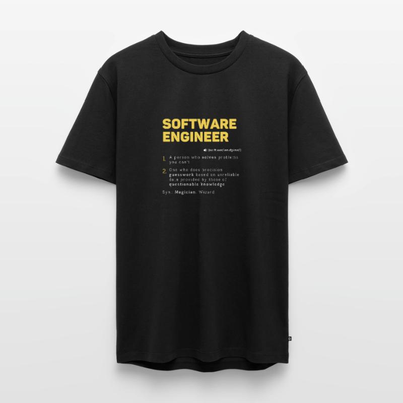 Funny Software Engineer Définition Computer Dev T-shirt Premium bio Homme