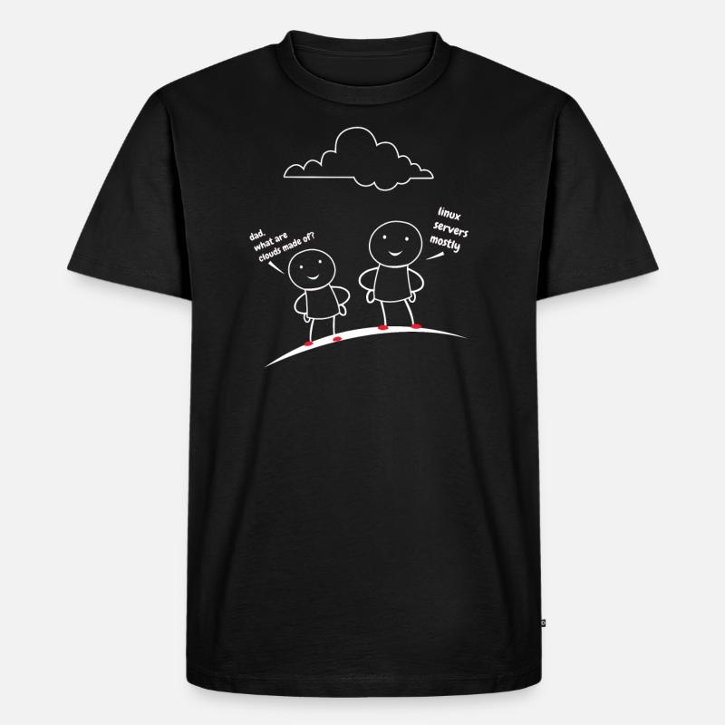 Clouds from Linux servers - Men's Premium Organic T-Shirt - black
