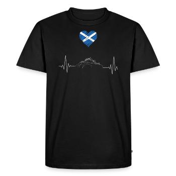 Ecosse Amour - T-shirt Premium bio Homme - noir - Devant - Nico (187cm)