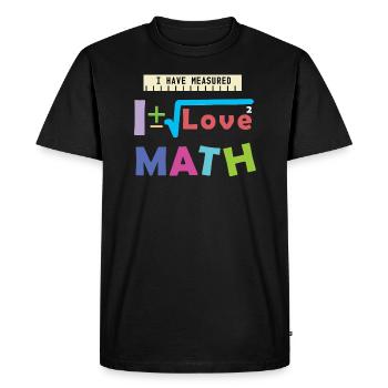 Mathe Amour - T-shirt Premium bio Homme - noir - Devant - Nico (187cm)