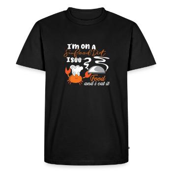 Seafood Seafood Fish Crab Squid - Men's Premium Organic T-Shirt - black - Front - Nico (187cm)