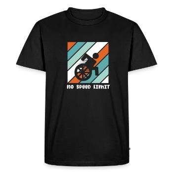 Fauteuil roulant Handicap Handicap - T-shirt Premium bio Homme - noir - Devant - Nico (187cm)