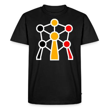 Atomium - Men's Premium Organic T-Shirt - black - Front - Nico (187cm)