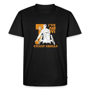 Basket fauteuil roulant Handicap handicap - T-shirt Premium bio Homme - noir - Devant - Nico (187cm)