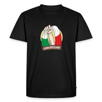 Sicily Italy Mediterranean Island - Men's Premium Organic T-Shirt - black - Front - Nico (187cm)
