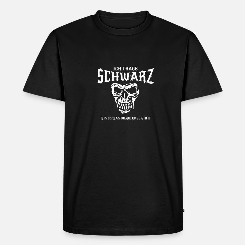 Schwarze Kleidung Gothik Emo Rock - Männer Premium Bio T-Shirt - Schwarz
