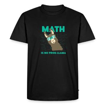 Mathématiques Mathématiques Lama Alpaga Doux Drôle - T-shirt Premium bio Homme - noir - Devant - Nico (187cm)