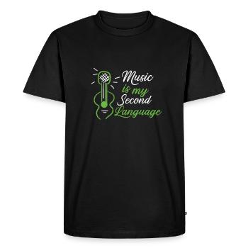 Musicien Musicien InstrumentIste Chanteur Groupe Vocal - T-shirt Premium bio Homme - noir - Devant - Nico (187cm)