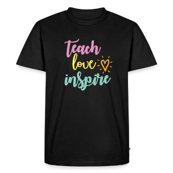Influence de l’enseignant Formation des enseignants Enseignant de l’école - T-shirt Premium bio Homme - noir - Devant - Nico (187cm)
