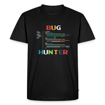 Bugs Bug Gamer Game Gambler Gamer Game Erreur - T-shirt Premium bio Homme - noir - Devant - Nico (187cm)