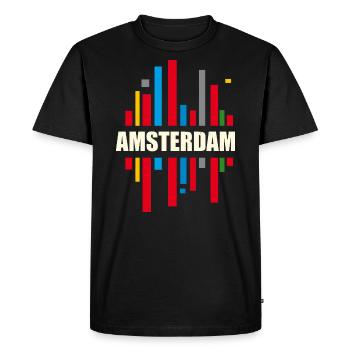 Amsterdam - Men's Premium Organic T-Shirt - black - Front - Nico (187cm)