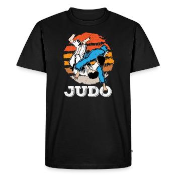 Judo Martial Arts Judo Fighters Fighting Children's Judo - Men's Premium Organic T-Shirt - black - Front - Nico (187cm)