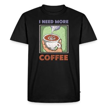 Coffee caffeine Morning coffee Coffee bean Coffee - Men's Premium Organic T-Shirt - black - Front - Nico (187cm)