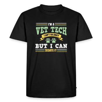 Veterinarian Veterinary Practice Veterinarian Veterinarian - Men's Premium Organic T-Shirt - black - Front - Nico (187cm)