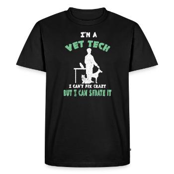 Veterinarian Veterinary Practice Veterinarian Veterinarian - Men's Premium Organic T-Shirt - black - Front - Nico (187cm)