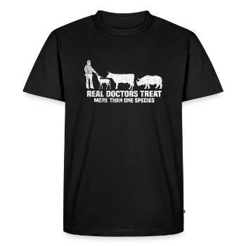 Veterinarian Veterinary Practice Veterinarian Veterinarian - Men's Premium Organic T-Shirt - black - Front - Nico (187cm)