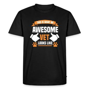 Veterinarian Veterinary Practice Veterinarian Veterinarian - Men's Premium Organic T-Shirt - black - Front - Nico (187cm)