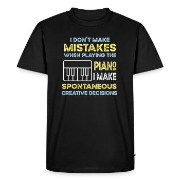 Piano Piano Électrique Piano Piano Debout Piano - T-shirt Premium bio Homme - noir - Devant - Nico (187cm)