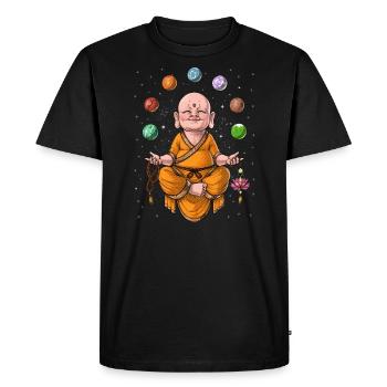 Baby Buddha - Men's Premium Organic T-Shirt - black - Front - Nico (187cm)