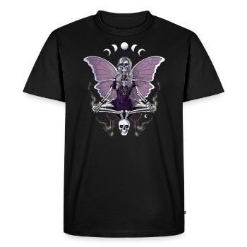 Goth Skeleton With Butterfly Wings - Men's Premium Organic T-Shirt - black - Front - Nico (187cm)