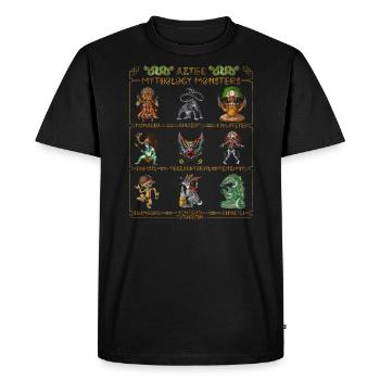 Anciens monstres de la mythologie aztèque - T-shirt Premium bio Homme - noir - Devant - Nico (187cm)