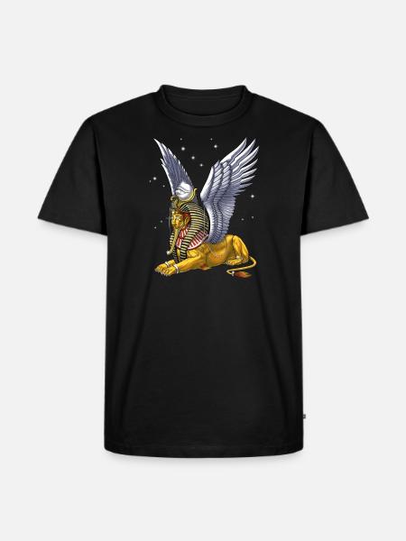 Ancient Egyptian Mythology Sphinx - Men's Premium Organic T-Shirt - black