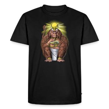 Mythologie égyptienne antique Divinité Aani - T-shirt Premium bio Homme - noir - Devant - Nico (187cm)