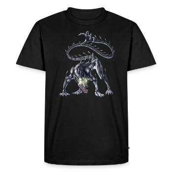 Aztec Mythical Creature Ahuizotl - Men's Premium Organic T-Shirt - black - Front - Nico (187cm)