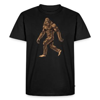 Créature cryptide Bigfoot - T-shirt Premium bio Homme - noir - Devant - Nico (187cm)