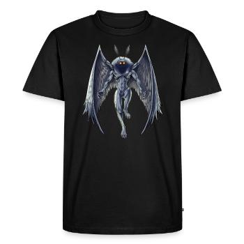 Créature cryptide Mothman - T-shirt Premium bio Homme - noir - Devant - Nico (187cm)