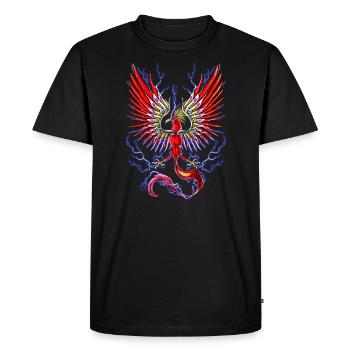 Oiseau-tonnerre mythique cryptide - T-shirt Premium bio Homme - noir - Devant - Nico (187cm)