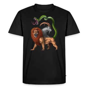 Mythologie grecque Créature Chimère - T-shirt Premium bio Homme - noir - Devant - Nico (187cm)