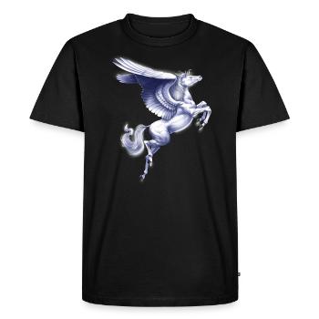 Créature mythique grecque Pégase - T-shirt Premium bio Homme - noir - Devant - Nico (187cm)