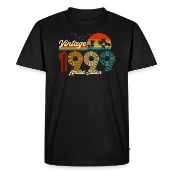 Vintage 1999 Cadeau en édition limitée pour anniversaire - T-shirt Premium bio Homme - noir - Devant - Nico (187cm)
