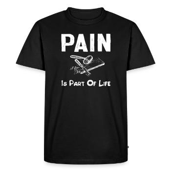 La douleur fait partie de la vie pour papa - T-shirt Premium bio Homme - noir - Devant - Nico (187cm)