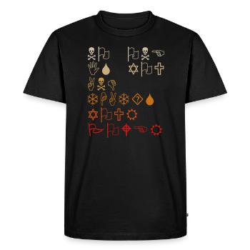 Personne n’est vous et c’est votre pouvoir LANGAGE SYMBOLIQUE - T-shirt Premium bio Homme - noir - Devant - Nico (187cm)