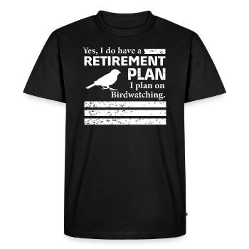 Bird watching Birding - Men's Premium Organic T-Shirt - black - Front - Nico (187cm)