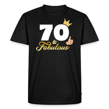 70 and Fabulous - Men's Premium Organic T-Shirt - black - Front - Nico (187cm)