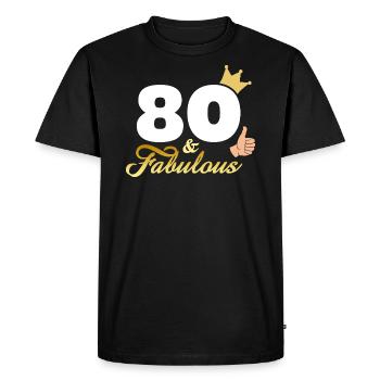 80 et fabuleux - T-shirt Premium bio Homme - noir - Devant - Nico (187cm)