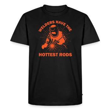 Les soudeurs ont la silhouette de soudeur de tiges les plus chaudes - T-shirt Premium bio Homme - noir - Devant - Nico (187cm)