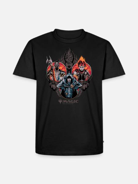 Magic: The Gathering Chandra Teferi Jace Beleren - Maglietta ecologica premium da uomo - nero