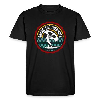 Riding the Thermals Hydrofoil Wingfoil Wingfoiling - Men's Premium Organic T-Shirt - black - Front - Nico (187cm)