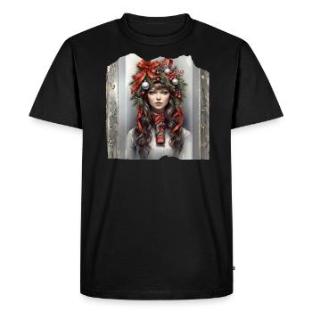 Santa Claus Christmas Eve Midnight Mass Christmas Tree Gifts - Men's Premium Organic T-Shirt - black - Front - Nico (187cm)