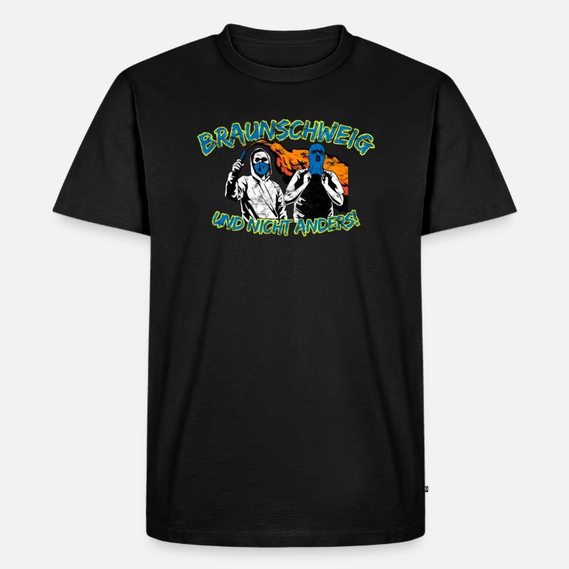 Braunschweig und nicht anders UPDATE - Männer Premium Bio T-Shirt - Schwarz