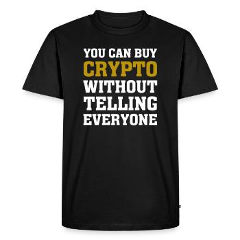 Vous pouvez acheter des crypto-monnaies sans dire drôle à tout le monde - T-shirt Premium bio Homme - noir - Devant - Nico (187cm)